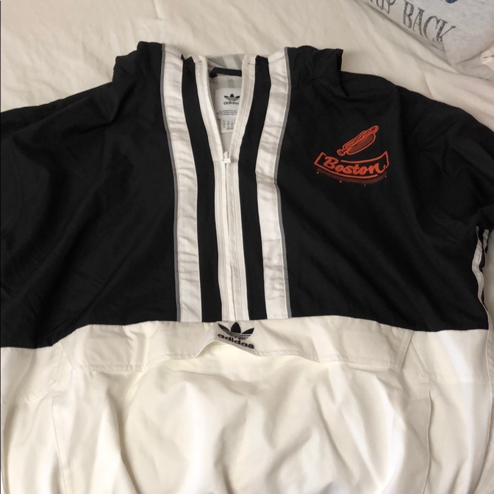 one of a kind, boston, baseball Adidas windbreaker